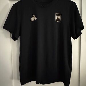 Adidas Black and Gold LAFC Short Sleeve Tee
